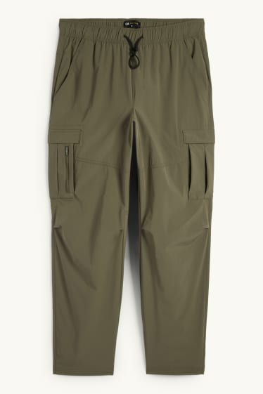 Hommes - Pantalon cargo de sport - relaxed fit - vert foncé