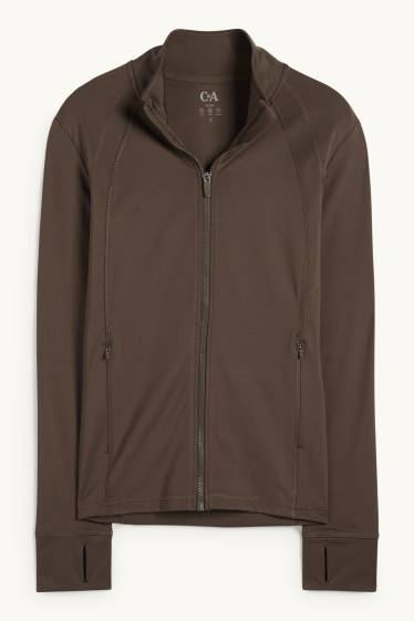 Femmes - Veste de sport - 4-Way-Stretch - protection UV - marron foncé