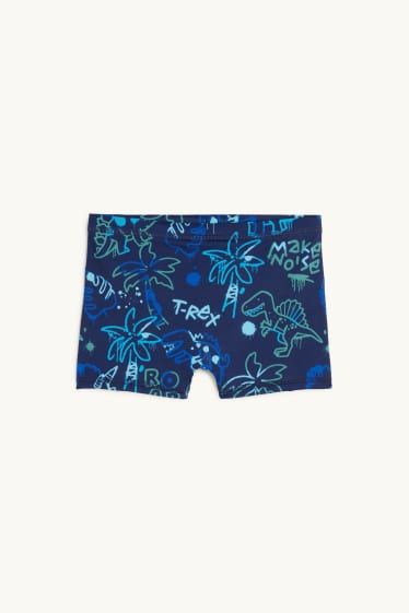 Kinder Buben - Dino - Badehose - LYCRA® XTRA LIFE™ - dunkelblau