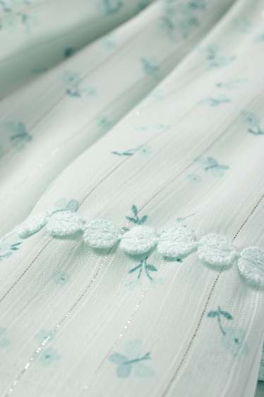 Children Girls - Dress - floral - mint green