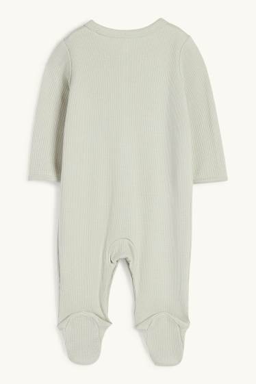 Baby Boys - Mickey Mouse - baby sleepsuit - textured - light green