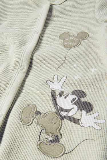 Baby Boys - Mickey Mouse - baby sleepsuit - textured - light green