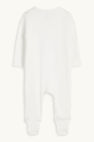 Unisexe - Winnie l’ourson - pyjama bébé - blanc crème