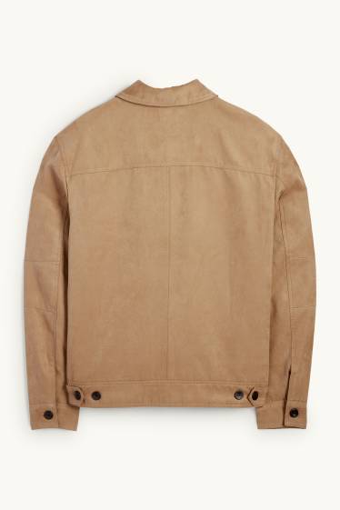 Men - Jacket - faux suede - brown