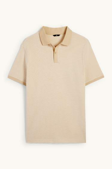 Home - Polo - regular fit - texturat - taronja clar