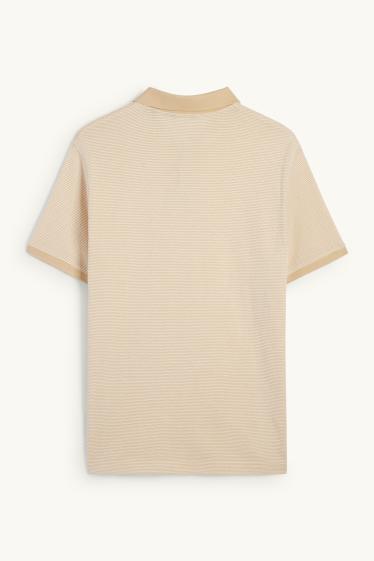 Home - Polo - regular fit - texturat - taronja clar