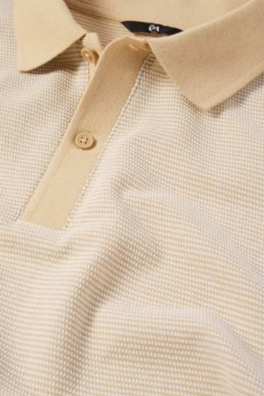 Home - Polo - regular fit - texturat - taronja clar