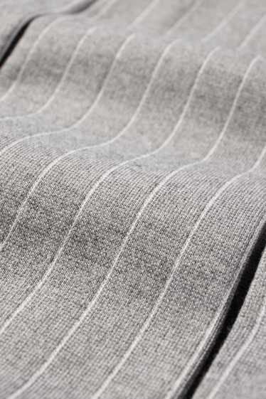 Damen - Skort - gestreift - grau