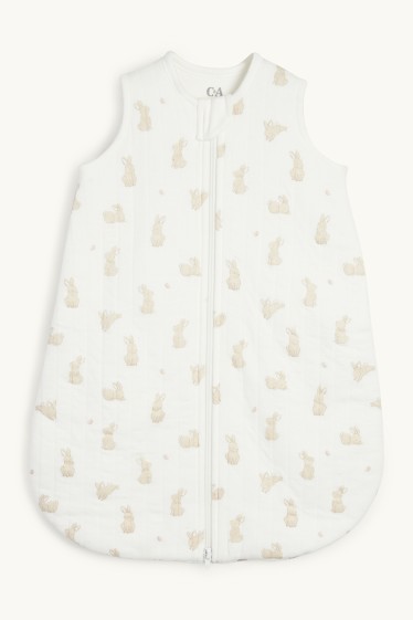 Baby Girls - Bunny rabbit - baby sleeping bag - 0-4 months - cremewhite