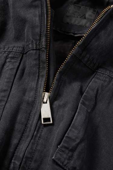 Pánské - Bunda s kapucí - černá