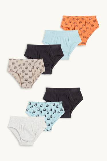 Bambini - Confezione da 7 - animali selvatici - slip - turchese
