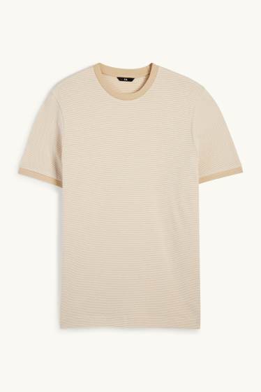 Home - Samarreta de màniga curta - texturada - beix