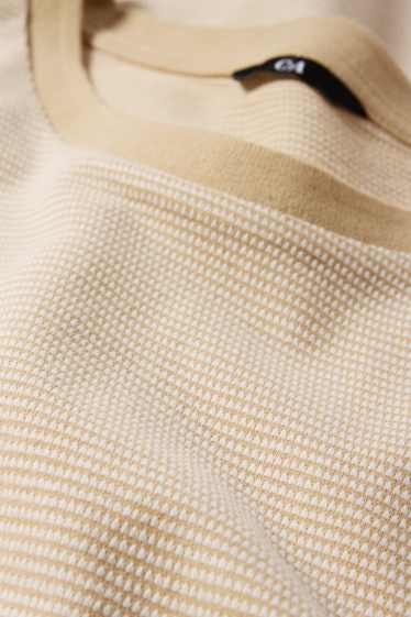 Home - Samarreta de màniga curta - texturada - beix