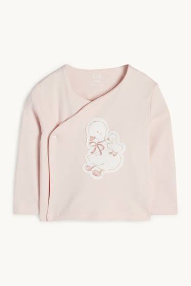 Baby Mädchen - Gans - Erstlingsoutfit - 2 teilig - rosa