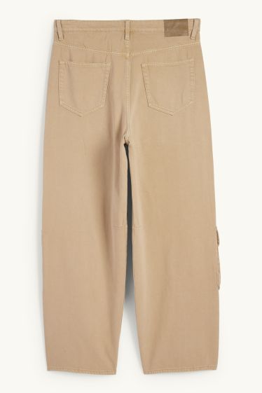 Hommes - Jean cargo - baggy fit - beige