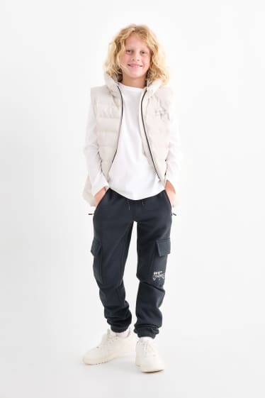 Kinder Jungen - Multipack 2er - Cargo-Jogginghose - dunkelgrau