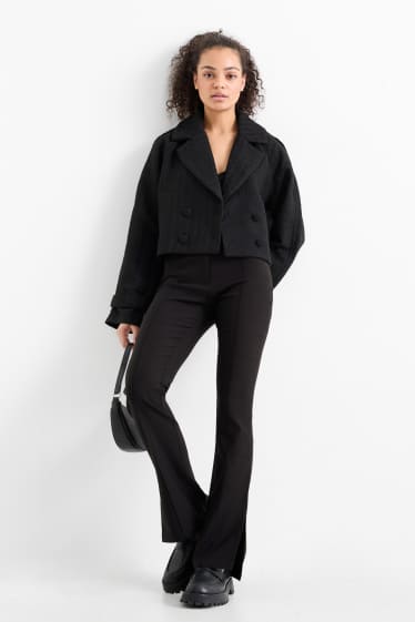 Donna - Pantaloni - vita media - bootcut fit - nero