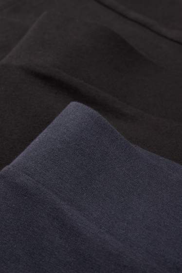 Damen - Multipack 2er - Basic-Capri-Leggings - blau / schwarz