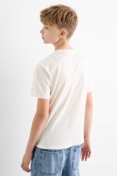 Children Boys - Multipack of 3 - New York basketball - short sleeve T-shirt - light beige