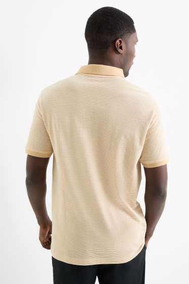 Home - Polo - regular fit - texturat - taronja clar