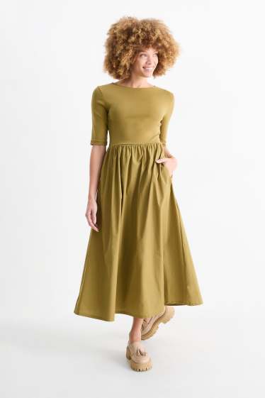 Femmes - Robe Fit & Flare - kaki