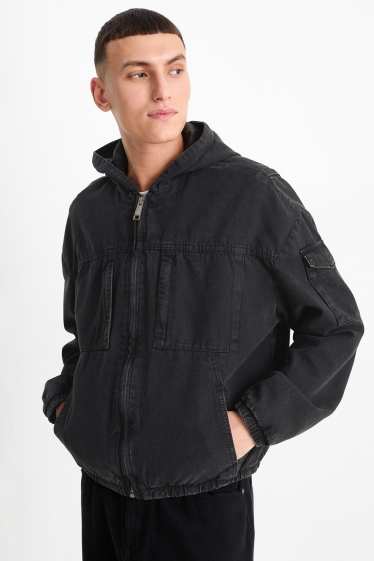 Pánské - Bunda s kapucí - černá