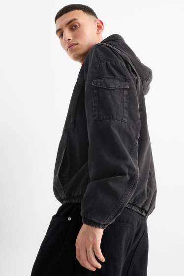 Pánské - Bunda s kapucí - černá