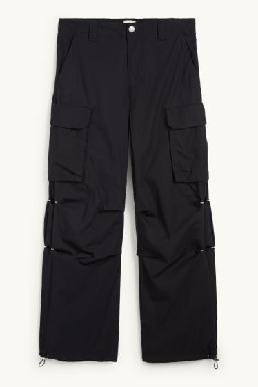 Herren - Cargohose - Relaxed Fit - schwarz