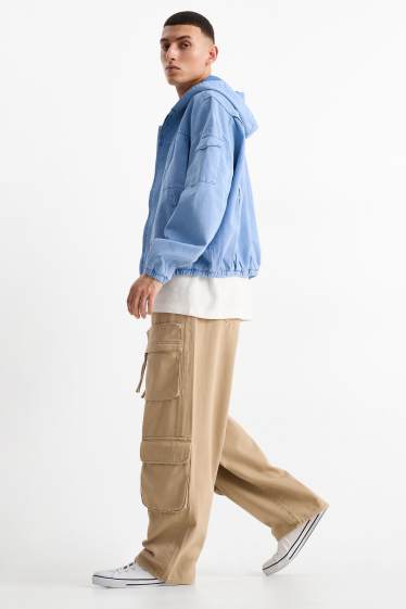 Hommes - Jean cargo - baggy fit - beige