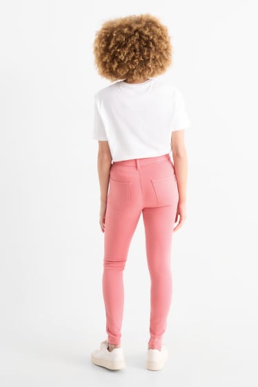 Femmes - Jegging jean - high waist - rose