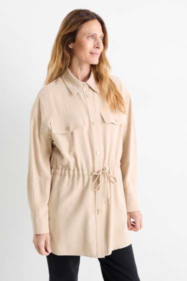 Damen - Bluse - hellbeige