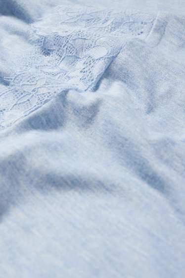 Femmes - Chemise de nuit en viscose - bleu clair