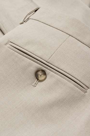 Heren - Broek uit het combi-systeem - slim fit - elastisch - licht beige