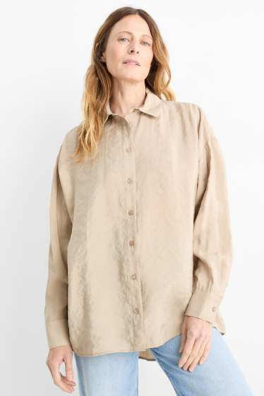 Women - Blouse - taupe
