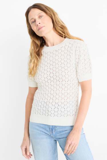 Femmes - Pull - blanc crème