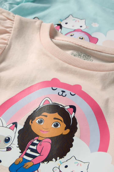 Enfants filles - Lot de 2 - Gabby et la Maison Magique - T-shirts - rose