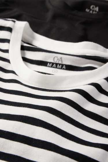 Femmes - Lot de 2 - T-shirts d’allaitement - noir / blanc