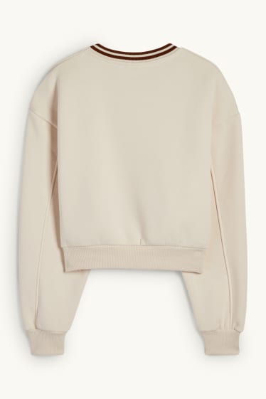 Femmes - Sweat court - beige clair