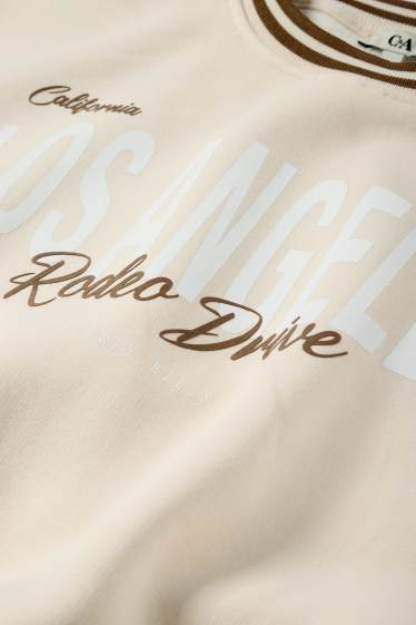 Femmes - Sweat court - beige clair