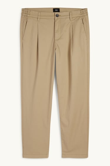 Pánské - Kalhoty chino - tapered fit - taupe