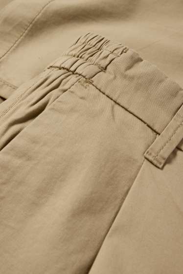 Pánské - Kalhoty chino - tapered fit - taupe