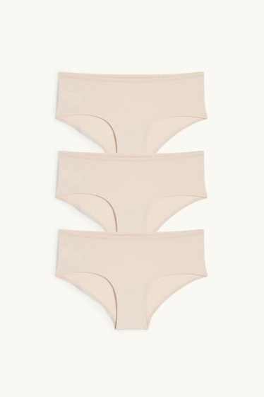Women - Multipack of 3 - hipster - light beige