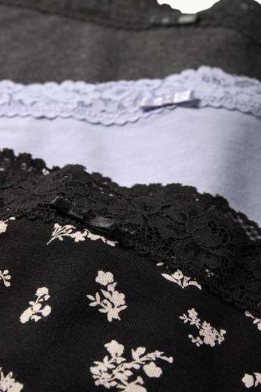 Women - Multipack of 3 - knickers - black