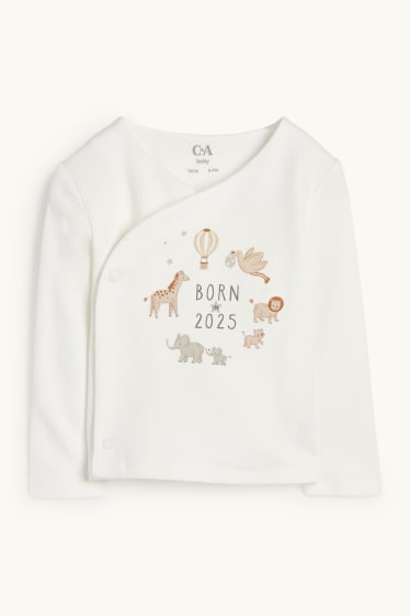 Unisex - Wild animals - newborn outfit - 2-piece - white