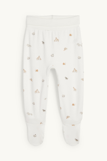 Unisex - Wild animals - newborn outfit - 2-piece - white