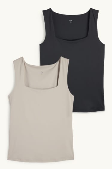 Femmes - Lot de 2 - hauts - noir / gris