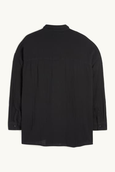 Donna - Blusa in mussola - nero