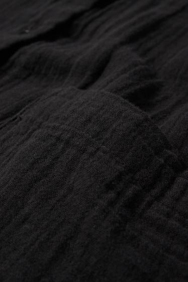 Donna - Blusa in mussola - nero