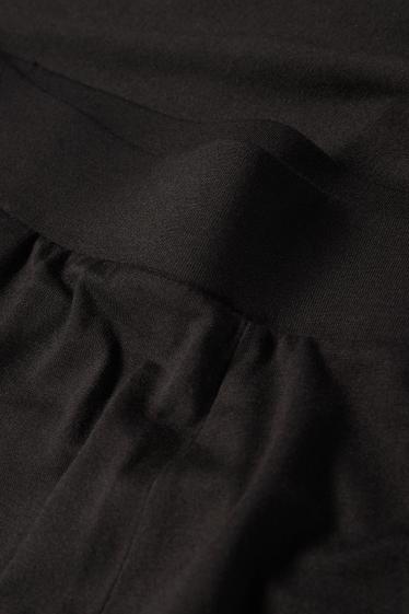Femei - Pantaloni din jerseu - talie medie - straight fit - negru