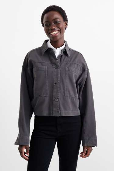 Women - Blouse - dark gray